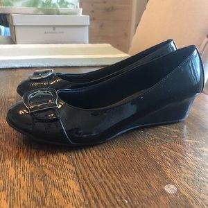 Kelly and Katie Patent Leather Wedges